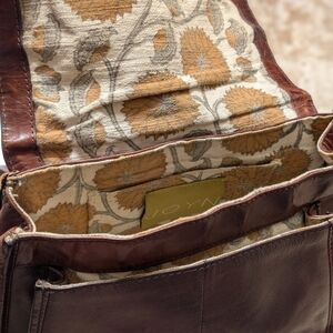 JOYN Brown Leather Crossbody Bag